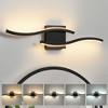 KAISITE 24in Dimmable LED Bathroom Vanity Light 5CCT Modern Wavy Bar Over Mirror Lighting - 2 of 4