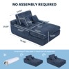 Dolonm 75" Deep Seat Lazy Sofa,Corduroy Sleeper Sofa Bed & Cloud Lounge Chair,High-Resilience Sponge,4 Pillows,for Living Room/Office - 2 of 4
