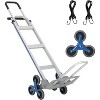 Stair Climbing Cart, 600 lbs Capacity Aluminum Hand Truck with 6 Triangular Wheels, Extendable Base & Dual Handles, Heavy Duty Dolly for Moving - 3 of 4