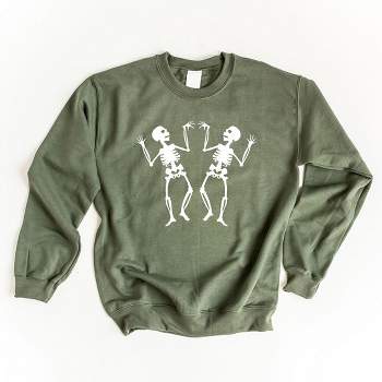 Simply Sage Market Women's Graphic Sweatshirt Two Dancing Skeletons