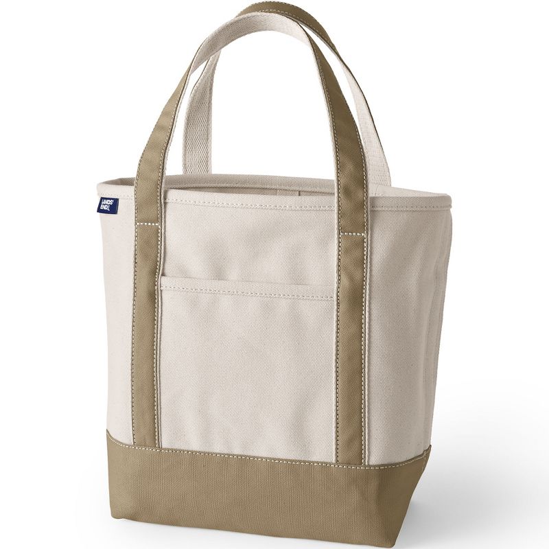 Lands' End Open Top Canvas Tote Bag, 1 of 6