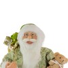 Northlight 24" Irish Santa Claus with Teddy Bear and Gift Bag St. Patrick's Day Figure - Green/White - 4 of 4