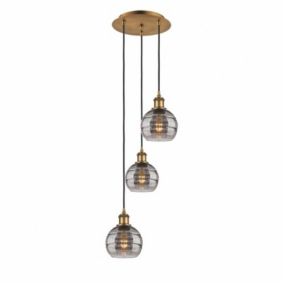 Rochester - 3 Light Cord Hung Multi Pendant In Industrial Style-24.38 Inches Tall and 12.38 Inches Wide