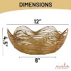 Mela Artisans Gurez Valley Large Metal Bowl in Gold - 3 of 4