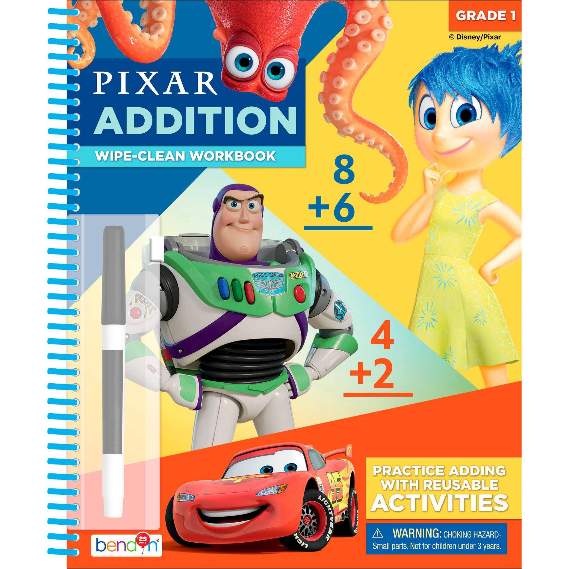 Disney Pixar Addition Wipe-Clean Workbook