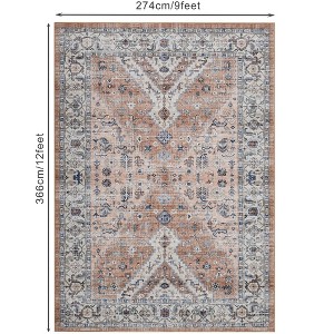 Area Rug Washable Rug Vintage Rug Indoor Floor Cover Print Distressed Carpet Foldable Accent Rug  Living Room Bedroom Dining Room - 1 of 4