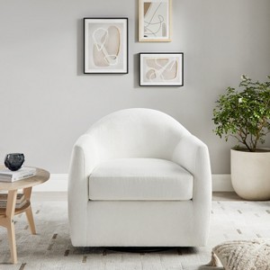 VANOMi 33'' Upholstered Swivel Chair with Removable Cushion - 1 of 4