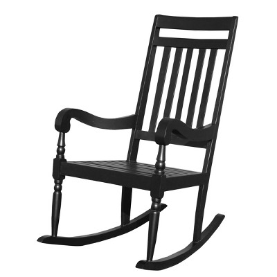 Irving Acacia Slat Rocker - Black