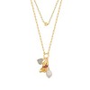 Disney Winnie the Pooh 18K Gold-Plated with Cubic Zirconia Heart, Freshwater Pearl, and Winnie the Pooh Charm Necklace - image 3 of 4