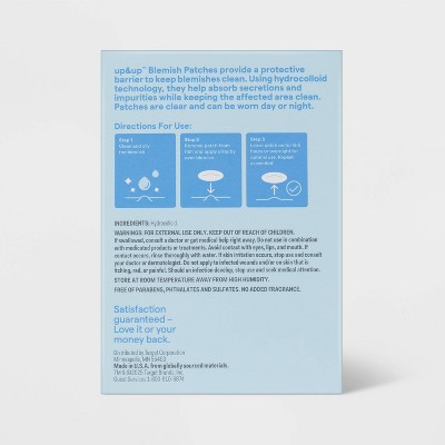 Translucent Hydrocolloid Patches - 24ct - up&up™: Paraben-Free, Non-Toxic, Acne-Prone Skin, Face Application