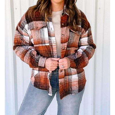 Women's Plaid Shacket - Aapparella