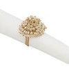 Saro Lifestyle Napkin Ring Holders With Beaded Design (Set of 4) - 3 of 4