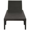 vidaXL Patio Lounge Chair Outdoor Sunbed Backyard Sunlounger for Poolside - Anthracite No Cushion - 3 of 4