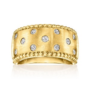 Ross-Simons 0.35 ct. t.w. Scattered-Diamond Ring in 18kt Gold Over Sterling - 1 of 4