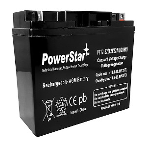 PowerStar 12V 22Ah Sealed Lead Acid Battery Replacement - 1 of 1