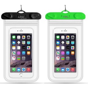 Link Waterproof Cell Phone Bag Up to 10.5" Underwater Dry Bag  IPX8  - 2 Pack - 1 of 4