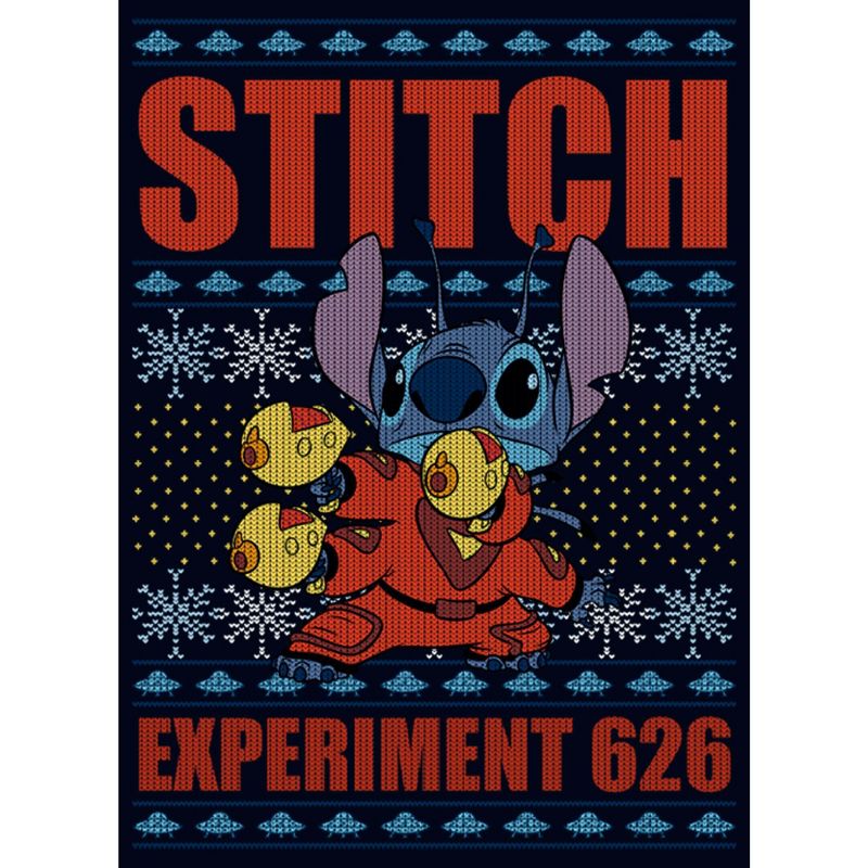 Girl's Lilo & Stitch Experiment 626 Ugly Sweater T-Shirt, 2 of 5