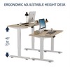 QingMoon Electric Standing Desk, Adjustable Height Stand up Desk, Modern Computer Table with USB Charging Port and Memory Presets for Home Office - 3 of 4