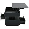 Sapphtopaz 39.3" Modern Lift Top Coffee Table with 2 Drawers & Hidden Storage Center Coffee Bar with Adjustable LED Home Decor for Living Room - 4 of 4