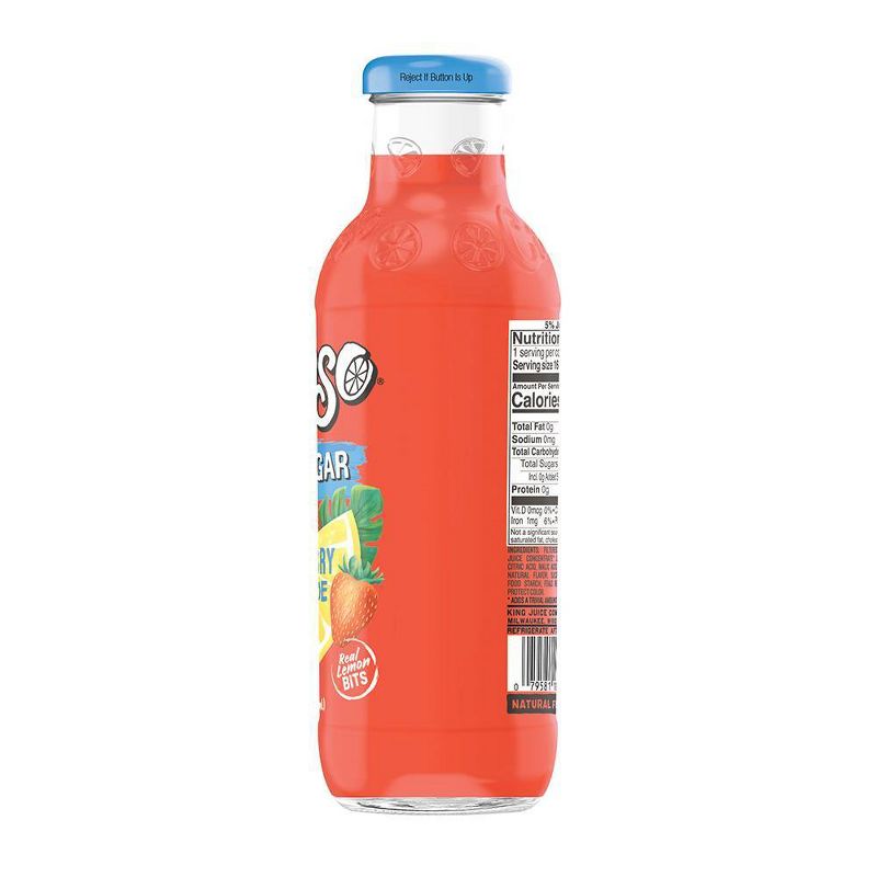 Calypso Light Strawberry Lemonade - 16 fl oz Glass Bottle, 4 of 5