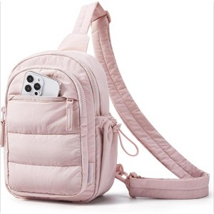 Small Sling Bag for Women, Puffer Crossbody Bag Purses Hobo Handbag Fanny Packs for Travel Hiking - 1 of 4