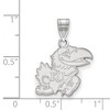 Black Bow Jewelry 14k White Gold Kansas Jayhawks NCAA Medium Pendant - 2 of 3