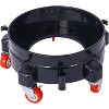 5 Gallon Bucket Dolly with Wheels, Heavy Duty Plastic Drum Dolly with 5 Smooth-Rolling Swivel Casters Secure Locking Cart for Car Washing, Bottomless - 4 of 4