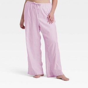 Women's Flannel Wide Leg Pajama Pants - Wild Fable™ - 1 of 3