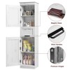 67" Tall Bathroom Cabinet with Doors & Flip Wood Drawer, Storage Cabinet with Adjustable Shelves, Freestanding Organizer for Kitchen, Pantry - 3 of 4