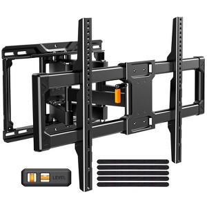 Full Motion TV Wall Mount for Most 42–84 inch Flat Curved TVs up to 132 lbs, Bracket with Articulating Arms, Swivel, Tool-Free Tilt - 1 of 4