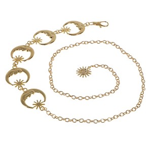 Unique Bargains Moon Pendant Adjustable Waist Belt 1 Pc - 1 of 4