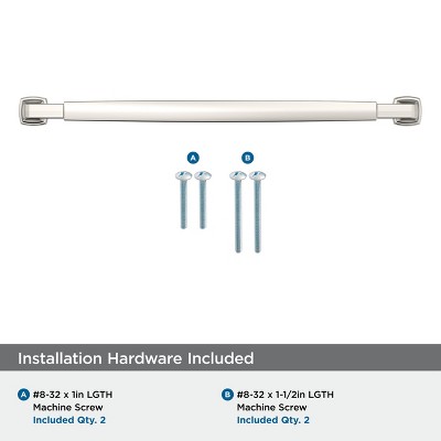 Polished Nickel 10-1/16" Cabinet Drawer Pull with Mounting Hardware