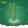 BENCMATE Pet Scratcher Playful Cactus Cat Scratching Post with Flower Toppers for Indoor Cats, Fun and Functional Pet Furniture, Green, - 3 of 4