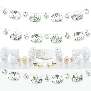 Big Dot of Happiness Boho Botanical - Greenery Party DIY Decorations - Clothespin Garland Banner - 44 Pieces - 1 of 4