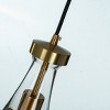 ALOADECOR Farmhouse Raindrop Glass Chandelier Rustic Teardrop Cluster Pendant Light for Kitchen Island (2-Pack) - 4 of 4