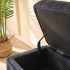 GDFStudio Mandy 49.21" Velvet Upholstered Tufted Storage Ottoman with Metal Legs - 4 of 4