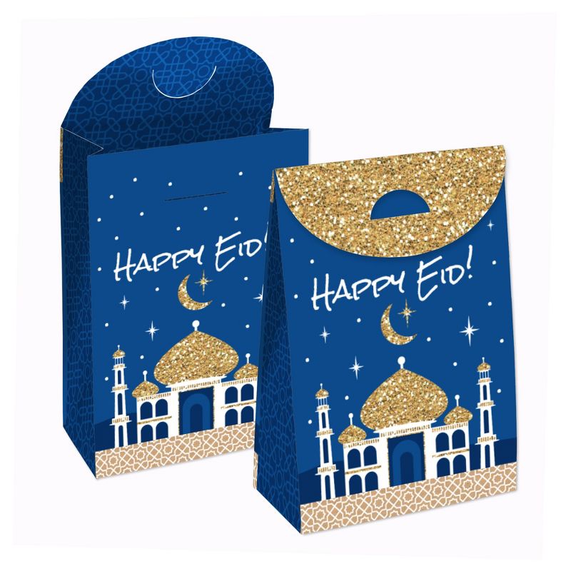 Big Dot of Happiness Eid Mubarak Gift Favor Bags - Happy Eid - Ramadan Party Goodie Boxes - Set of 12, 1 of 10