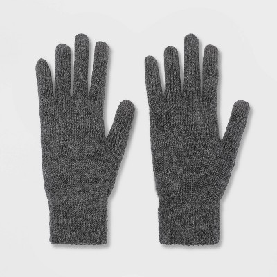 Men's Knit Gloves - Goodfellow & Co™ Charcoal Heather One Size