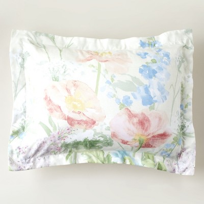 Standard Floral Print Polyester Pillow Sham
