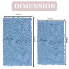 Bell Flower Collection Tufted Bath Rugs, Extra Soft and Absorbent, Non-Slip Bath Mats, Machine Washable Bath Mats,, 2 Piece Set(M+L), Sky Blue - 3 of 4