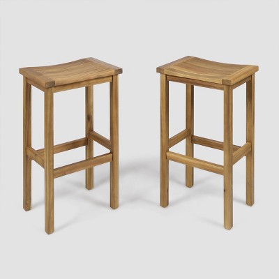 Caribbean 2pk Acacia Wood Barstools - Christopher Knight Home