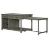 APRILSOUL Extendable Kitchen Island  on Wheels with Storage, Multi-Functional Kitchen Cart with Built-In Power Outlets - 3 of 4