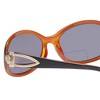 Calabria 828 Womens POLARIZED Bi-Focal Sunglasses Black Orange Gold with Grey +1.50 - 4 of 4