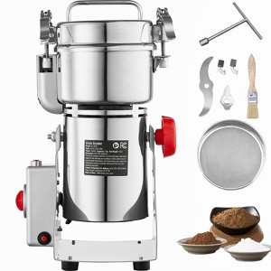 VEVOR 300g Electric Grain Mill Grinder, High Speed 1500W Commercial Spice Grinders, Stainless Steel Pulverizer Powder Machine - 1 of 4