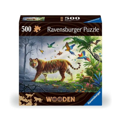 Ravensburger Wooden Jungle Tiger Jigsaw Puzzle - 500pc