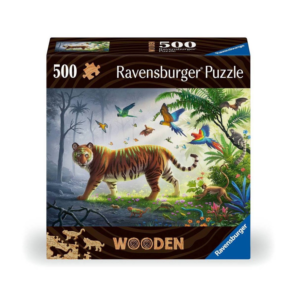 Ravensburger Wooden Jungle Tiger Jigsaw Puzzle - 500pc