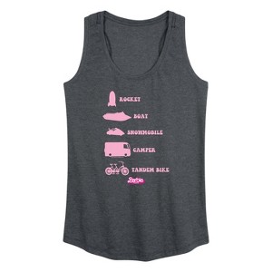 Women's - Barbie - Barbie Vehicles Graphic Racerback Tank - 1 of 4