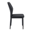 Anybear Set of 4 Dining Chairs with Shell pattern, 17x22.5x37", Black - 3 of 4