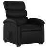 vidaXL Black Faux Leather Stand-Up Recliner Chair - Electric Lift, Manual Recline, Padded Seating with Side Pocket, Sturdy Frame - 3 of 4
