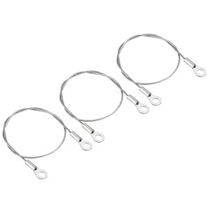 Unique Bargains Stainless Steel Light Outdoor Travel Luggage Safety Locking Cables 0.2" ID Eyelets - 1 of 4